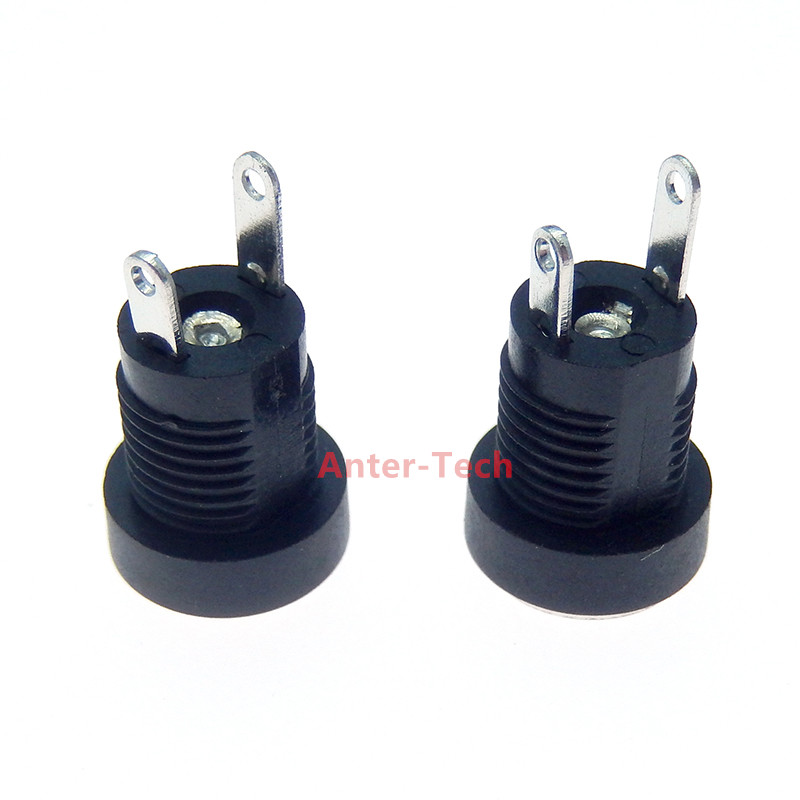 10PCS 3A 12v Für DC Netzteil Jack Buchse Weiblich Panel Mount Stecker 5,5mm 2,1mm Stecker adapter 2 Terminal Arten 5.5*2,5