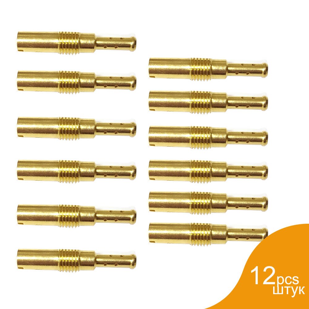 Carburador Pilot Jet de 12 Uds. De cobre para motocicleta Carb GY6 PWK Keihin