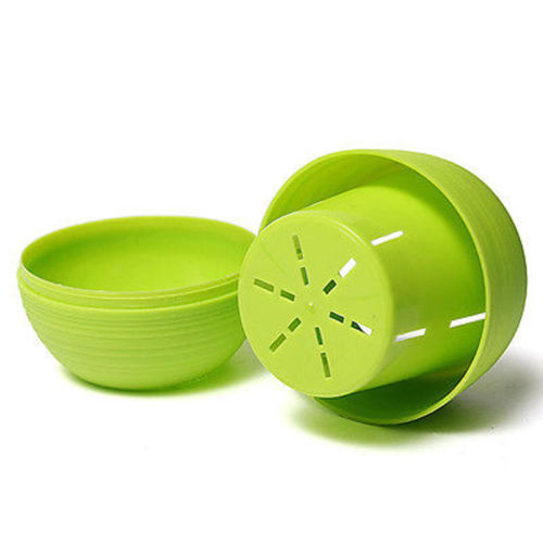 Mini Vaso Rotondo in Plastica - 6 Colori - Piccolo Fioriera per Casa Ufficio Arredo