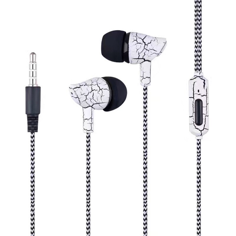 A10 3.5mm Draagbare Oortelefoon Stereo Bass Oortjes Touw Draad Handfree Met Microfoon Headset voor iPhone Xiaomi Huawei Samsung