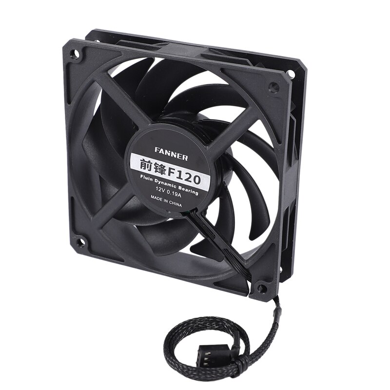 120mm Computer Case Fan - 120x25mm DC 12V 4-Pin High Speed Cooling Fan: Default Title