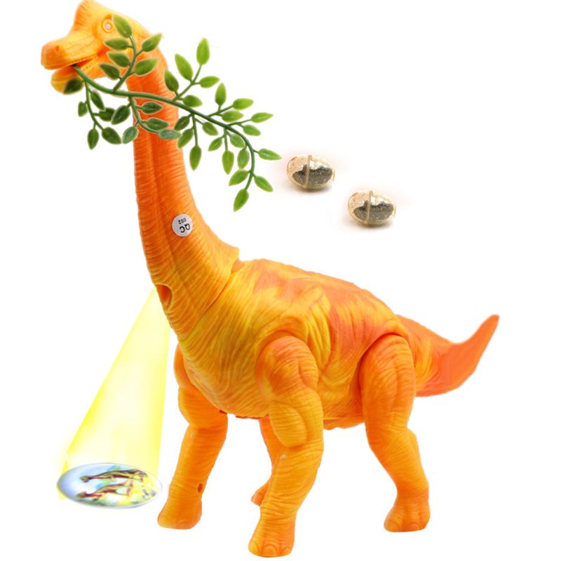 Juguete eléctrico para niños, dinosaurio ponedor, simulación, modelo de dinosaurios, juguetes educativos para niñas, Q6PD: Naranja