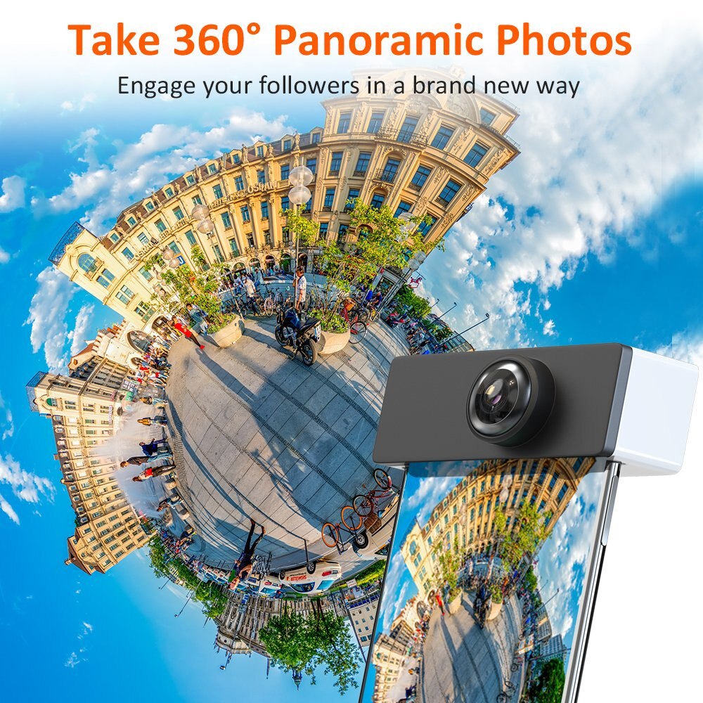 3D Panoramica Lens per Iphone X, 360 Gradi Lente Del Telefono, anteriore/Posteriore 180 Gradi Fisheye Obiettivo di Progettazione, Rendere Il Vostro Iphone Un 360 ° Pano