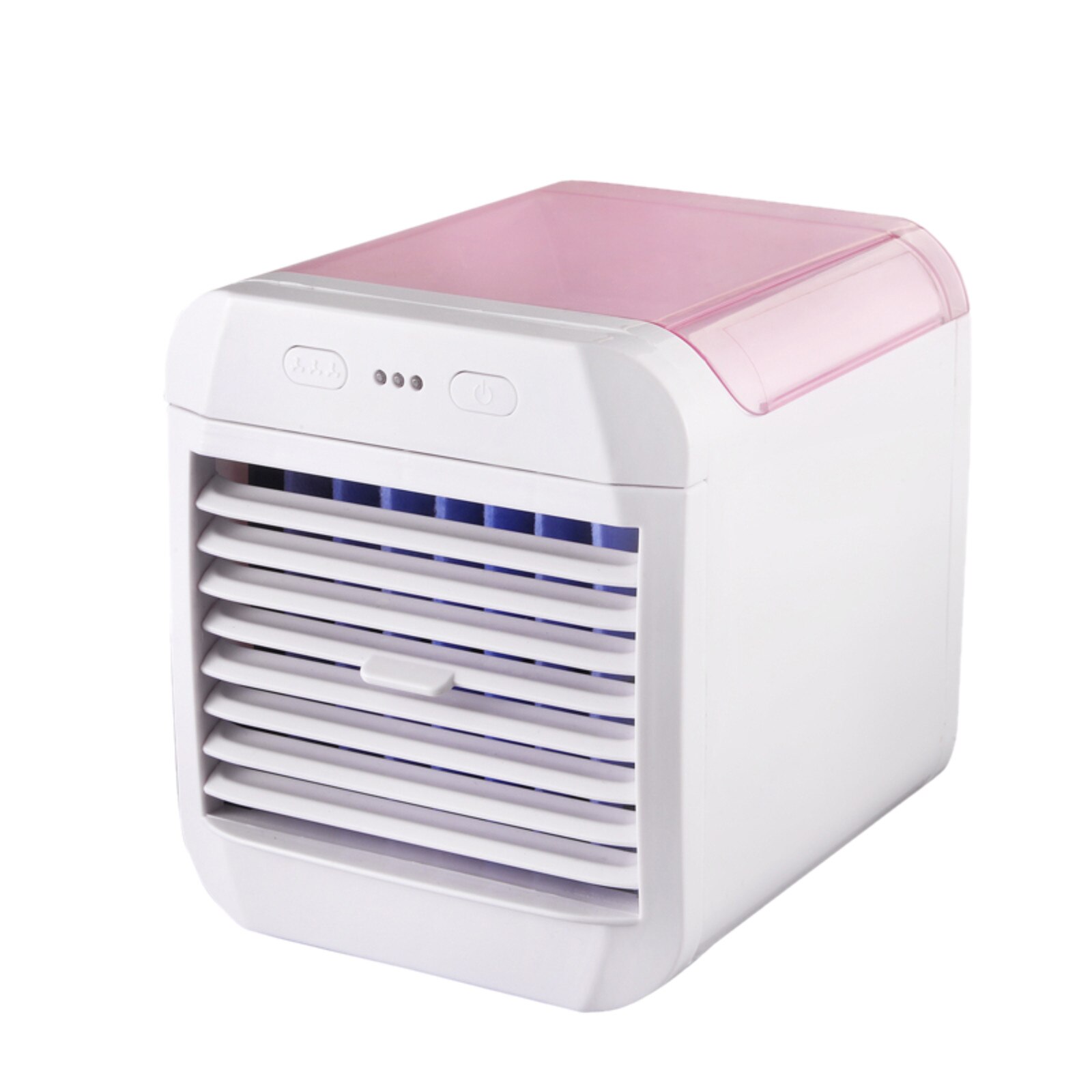 Mini Fan Air Cooler Desktop Air Conditioner With Night Light Humidifier Purifier Multifunction Summer Usb Water Cooling Fan #T1G: Pink