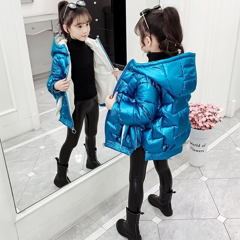 Abrigos de invierno para niñas, chaqueta de Color caramelo, Parkas cálidas para niños, chaqueta con capucha, prendas de vestir para niños pequeños, ropa a prueba de viento