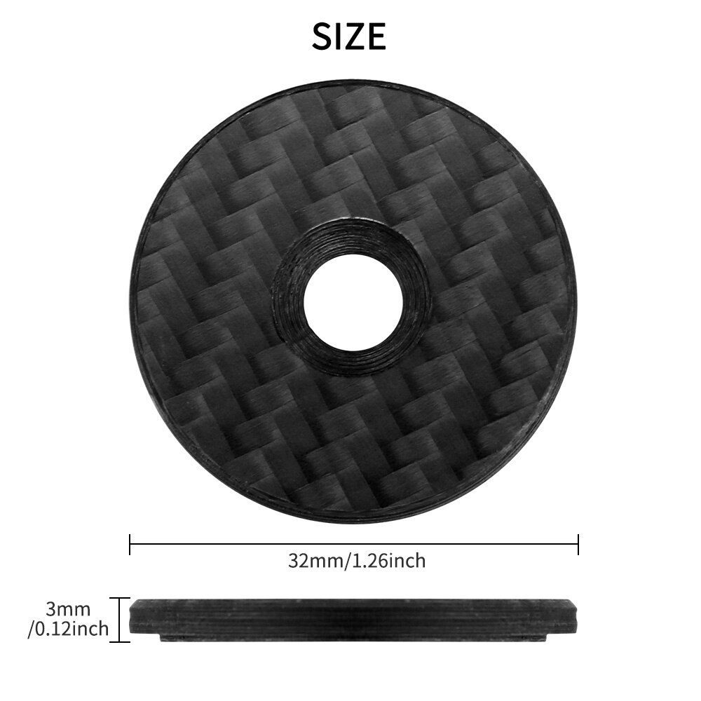 Carbon cykelstamme top cap alle let med skrue til styret gaffelrør headset cap cover carbon cap til cykel