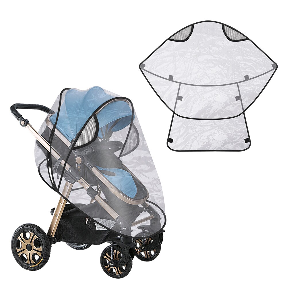 Universal Transparent Waterproof Rain Cover Baby Stroller Raincover Wind Dust Shield Baby Stroller Pushchair Pram Rain Cover