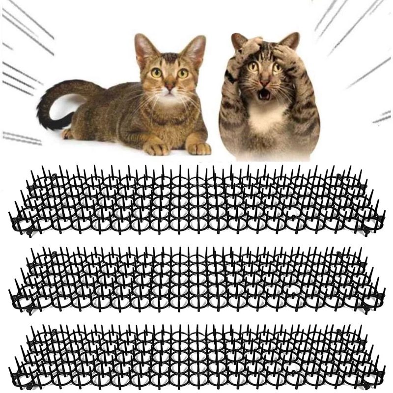 Garden Efficient Blocking Cat Deterrent Mat Spike Portable Anti-Cat Dog Pad Convenient Outdoor Supplies Prickle Strip Dig Stop