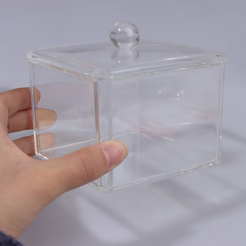 Acryl wattenstaafje make-up organizer opbergdoos draagbare container make-up wattenschijfjes houder cosmetica organizer
