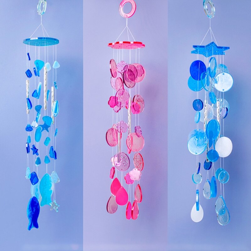 Wind Chimes Epoxy Resin Mold Hanging Ornaments Silicone Mould DIY Crafts Jewelry Home Outdoor Decorations Casting Tool