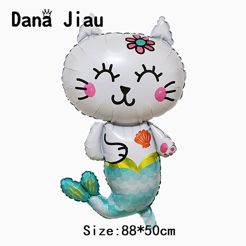 Dana Jiau-Ballon à feuille de chat licorne rose | Arc-en-ciel, décoration de fête prénatale sirène, jolie Ballon animal: 2