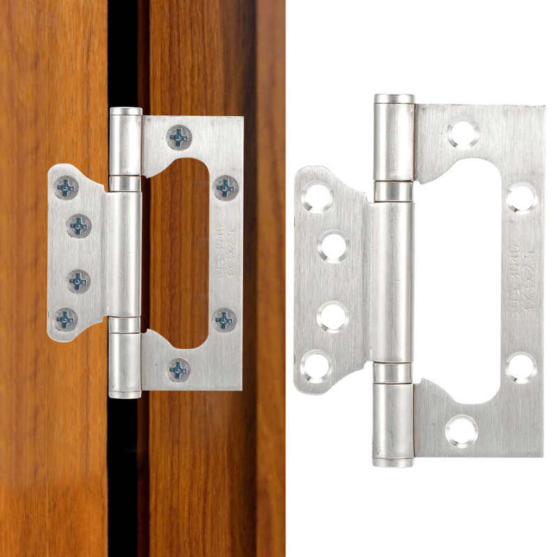 6Pcs Stainless Steel Flat Opening Door Window Hinges Mute Bearing Hinge Furniture Hardware