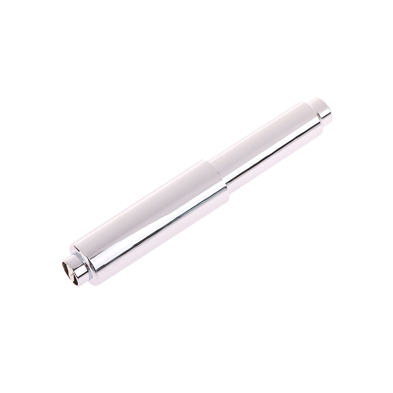Telescopic Tissue Roll Toilet Paper Stick Plastic Towel Holder Roller Retractable Spring Rod: WHITE