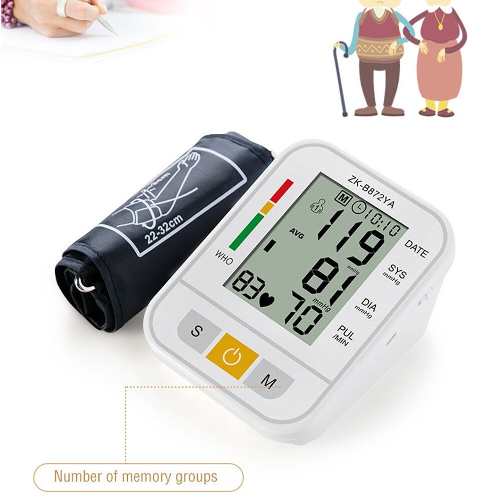Blood Pressure Gauge Electronic Blood Pressure Meter Electronic Sphygmomanometer Arm Blood Pressure Monitor Without Battery
