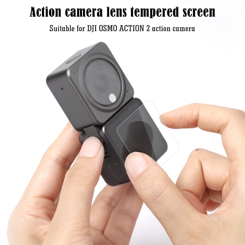 Kratzfester schutz, schutzfolien-zubehör, displayschutzfolien-set aus gehärtetem glas für dji osmo action 2