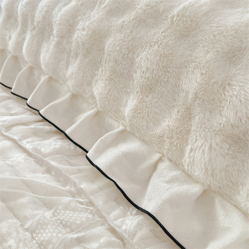 1pc kanten pluche lange kussensloop, lichte luxe verdikte paar dubbele kussensloop (zonder binnenkern), zacht en comfortabel