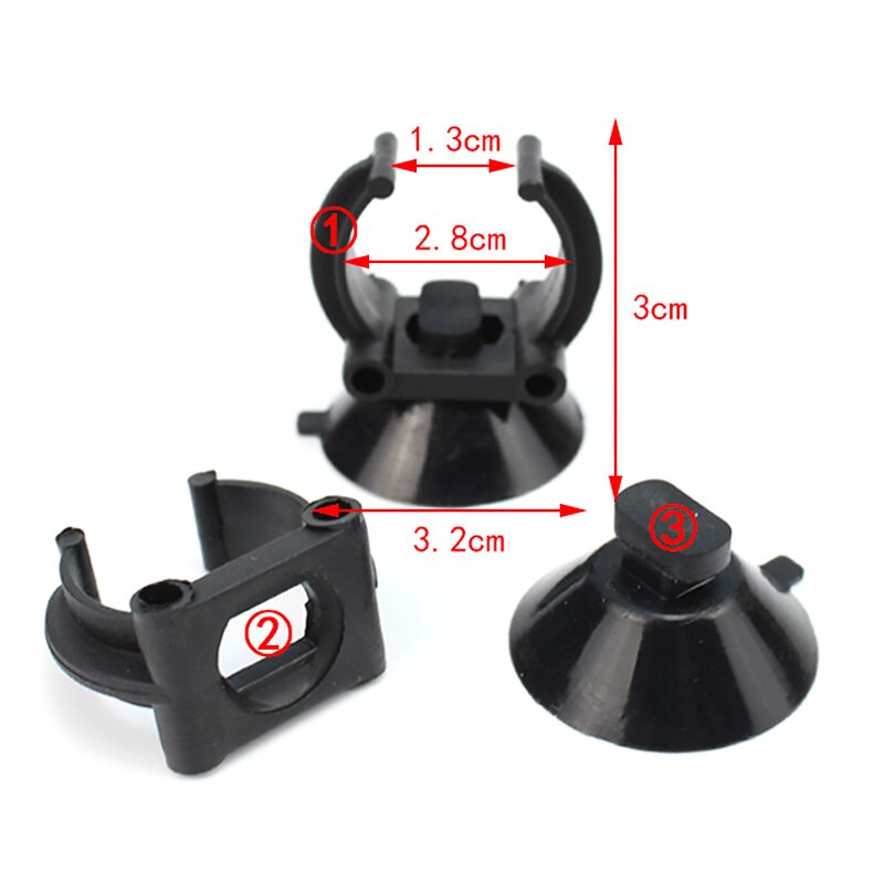 5Pcs/lot Black Suction Cups LED Lights Heating Rods Clip Aquarium Sucker Suction Cup For Air Line Pipe Tube Wire Holder