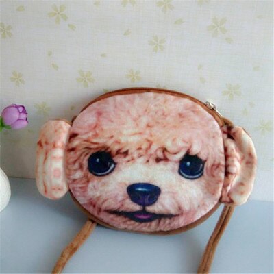 Girl Mini Messenger Bags Cute 3D Animal Prints Children Plush Shoulder Bag Girls Boys Casual Handbag Purse Bag Toy: 2