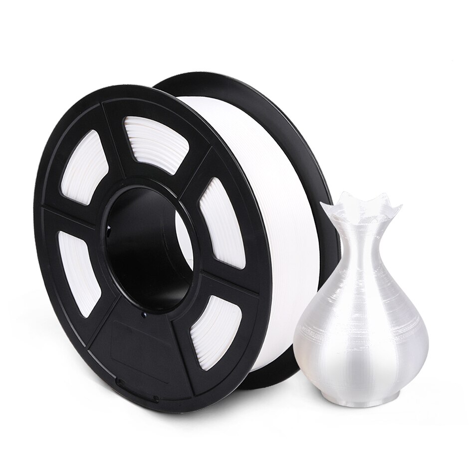 Snelle zijde pla filament 1kg 1.75mm tolerantie  +/-0.02mm zijde textuur hoge taaiheid printmateriaal voor fdm 3d printer: Wit