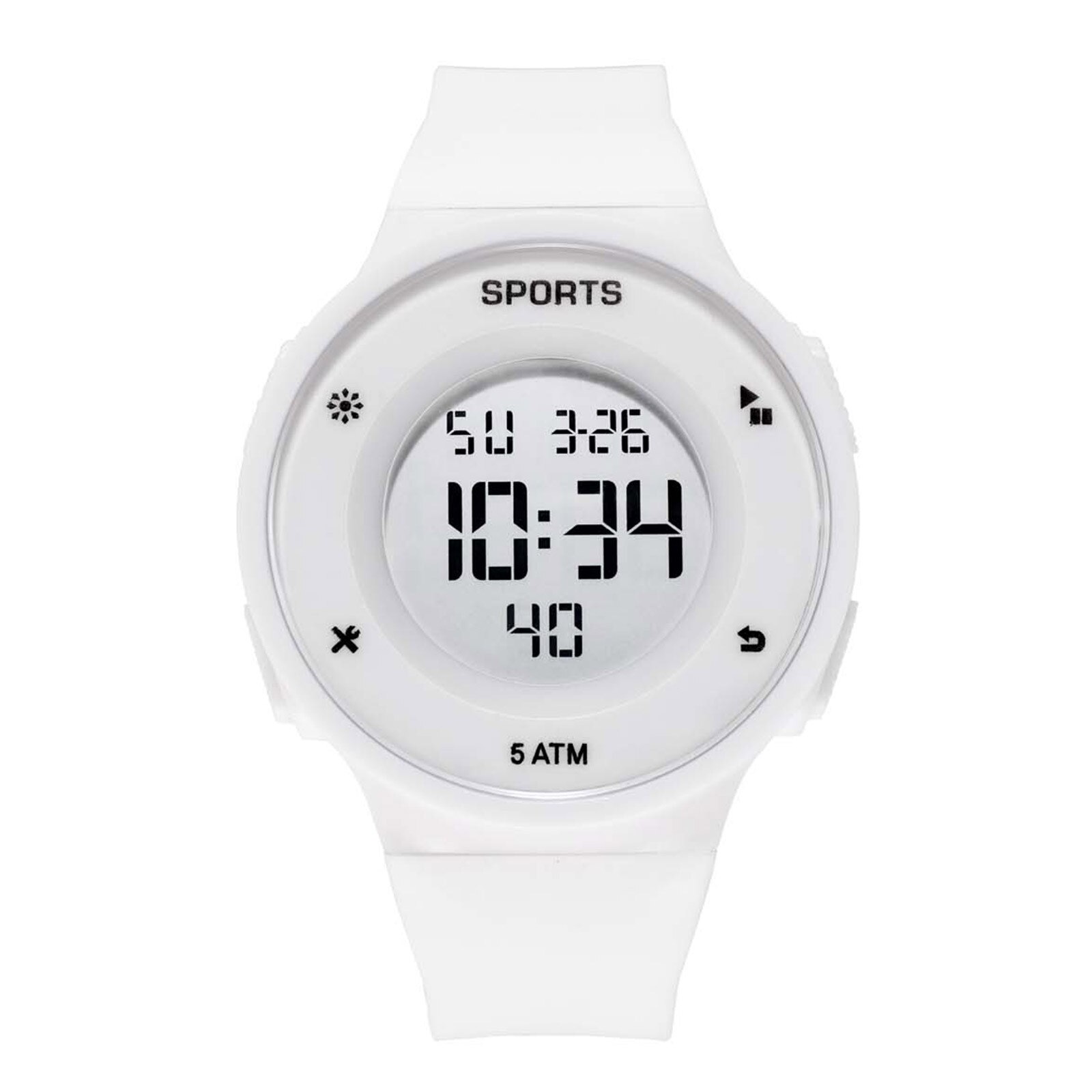 Luxe Heren Horloge Digitale Led Datum Sport Mannen Multifunctionele Waterdichte Outdoor Elektronische Mannen Digitale Horloges Reloj Hombre: White
