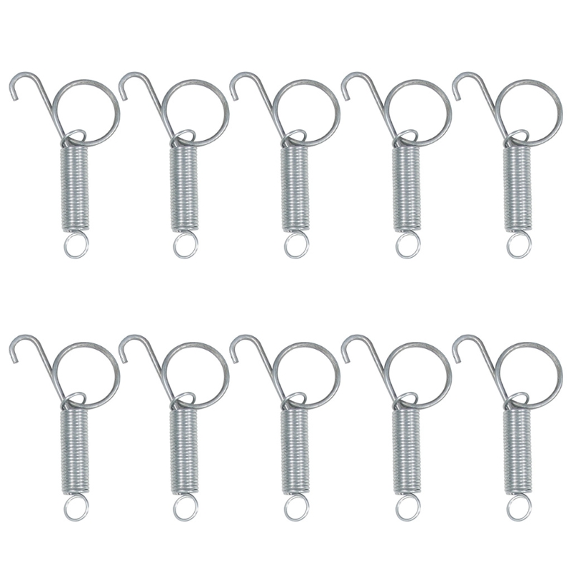 10Pcs Metal Finger Spring Latch Hook Cage Door Spring Hooks for Fixing Rabbit Bird Poultry Guinea Pig Cage Doors 2 Sizes