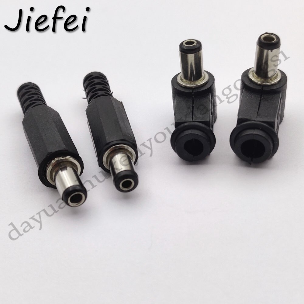 5.5mm * 2.5mm / 2.1mm dc strøm hannplugg jack-adapter rett / rett vinkel 90 gradere kontakt hannplugg 5.5*2.5mm / 2.1mm