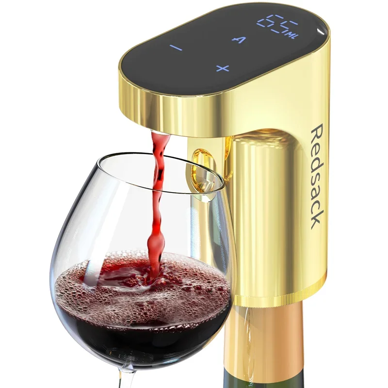 Automatic Non-touch Automatic Electric Bottle Pump Beverage Whisky Alcoholic Beverage Dispenser: Gold
