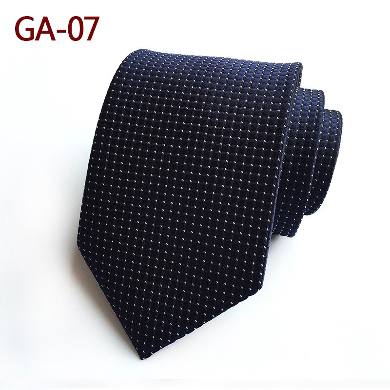 Mens Ties Silk Luxury Neck Tie 8cm Cravate Geometric PLAIDS&amp;CHECKS Tie Business Wedding Party Neck Tie for Men: GA-07