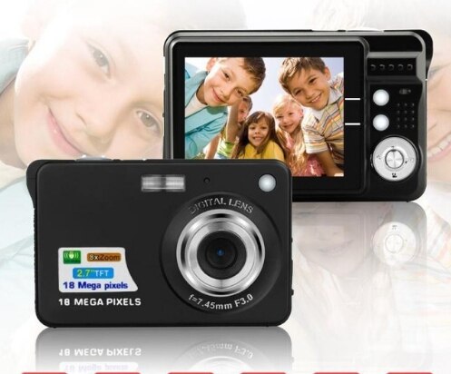 Tragbare Mini Kamera 2,7 zoll 720P 18MP 8x Zoomen TFT LCD HD Digital Kamera Video Camcorder DV Foto Kamera für freundlicher freundlicher: Schwarz