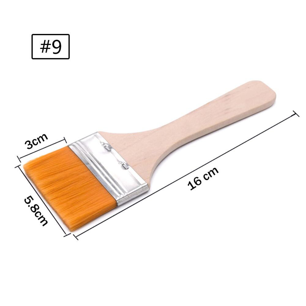 Pinceaux grand pinceau grande surface pour peinture à l'huile taches vernis colles et Gesso outils de nettoyage de copeaux à domicile: 09