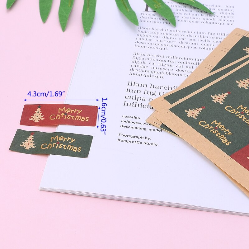 100 kpl hyvää joulua paketin sinettitarra etikettitarra scrapbookingiin