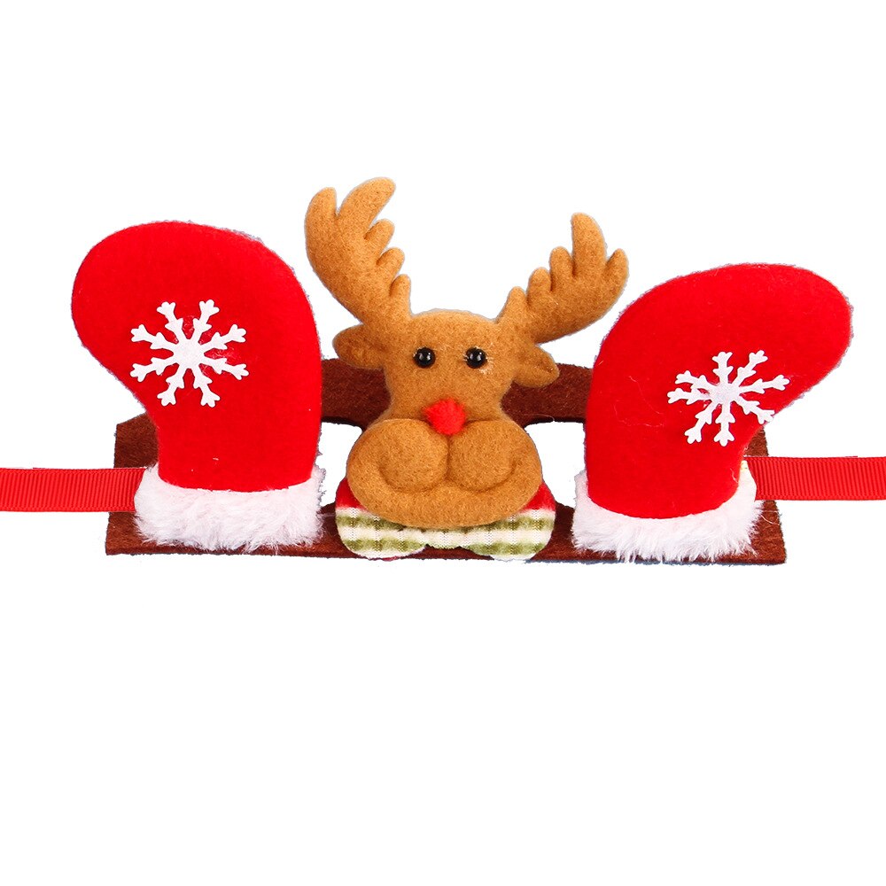 Tocado navideño para perro de Gato, variedad de sombreros de Noche de Brujas, sombreros para mascotas, diadema con anillo de flores de simulación, accesorios para perros: R3