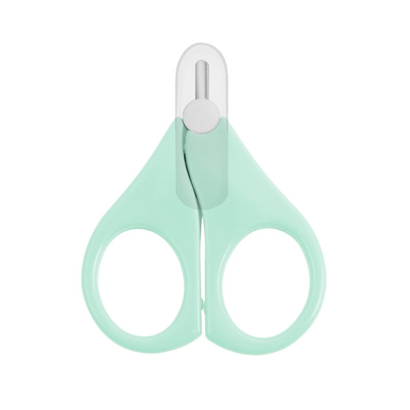 Segurança do bebê prego clipper dedo aparador scissor portátil mini cortador de manicure tesoura do prego do bebê ferramenta cuidados com as unhas: Verde claro