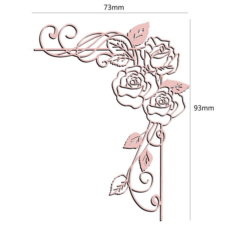 InLoveArts Rose Flower Frame Metal Cutting Dies for Card Making Scrapbooking Embossing Die Cut Stencil Craft Craft Dies: die cut