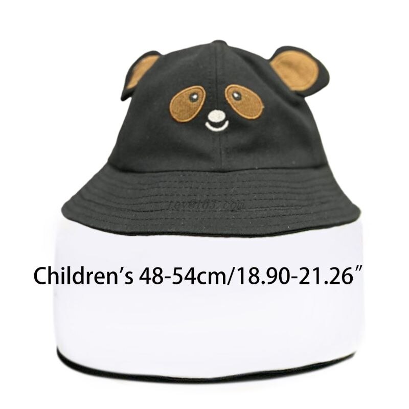 Peuter Kids Baby Beschermende Emmer Hoed Clear Visor Full Face Shield Cartoon Panda Dier Oren Anti-Speeksel Visser Cap