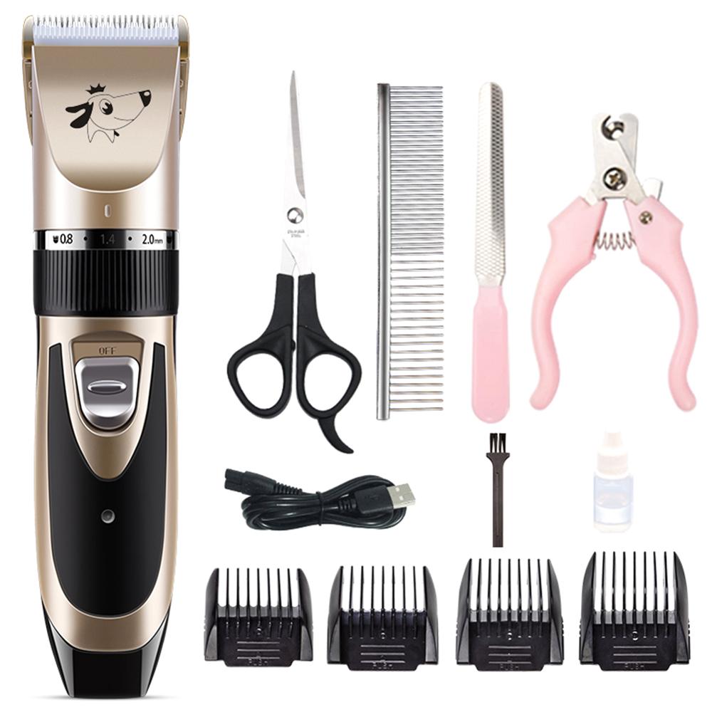 Huisdier Elektrische Tondeuse Oplaadbare Low-Noise Usb Kappers Set Hond Scheren Elektrische Kat Hond Haar Trimmer Grooming Cutter: F