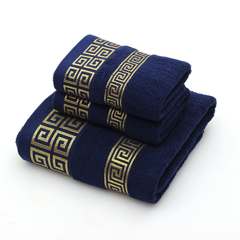 100% Katoenen Handdoek Set Badkamer Geometrische Patroon Badhanddoek Voor Volwassenen Gezicht Handdoeken Badstof Washandje Reizen Sport Handdoek