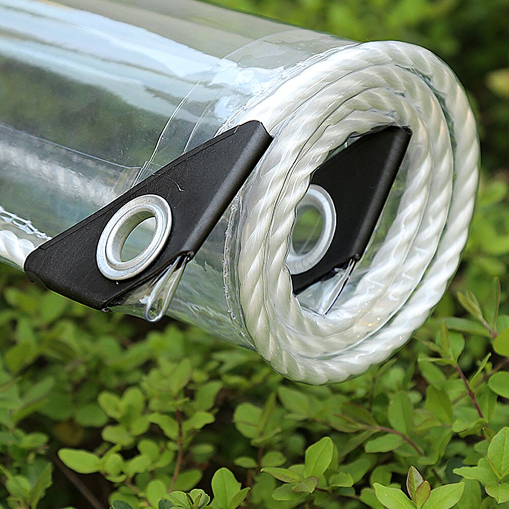 0.35Mm Clear Zeildoek Met Oogjes Stofdicht Regendicht Tuinieren Outdoor Pvc Thicken Doek Balkon Bonsai Succulent Warm Houden