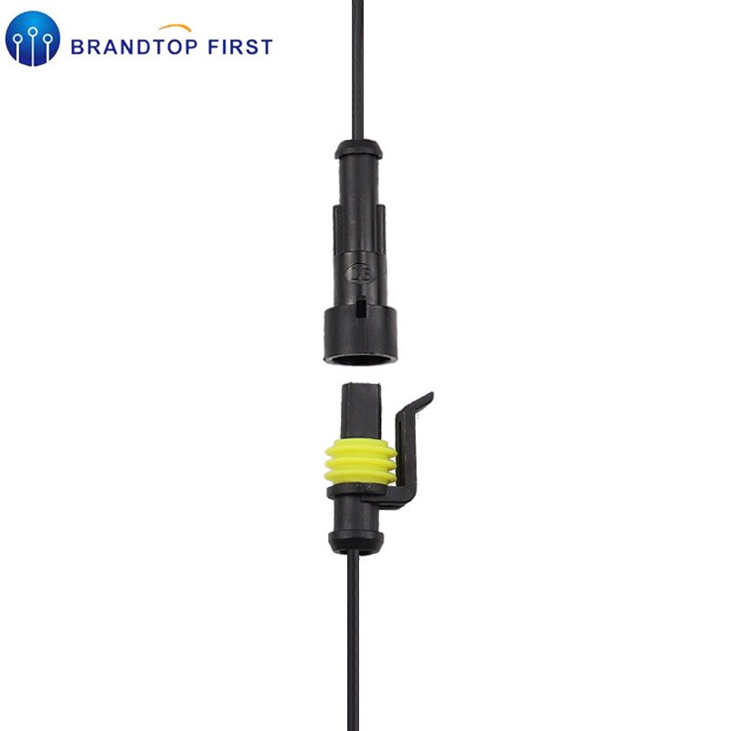 Conector de cable automático macho y hembra, conector eléctrico impermeable con cable, 1, 2, 3, 4, 5 y 6 vías, 1P, 2P, 3P, 4P, 5P: 1P black