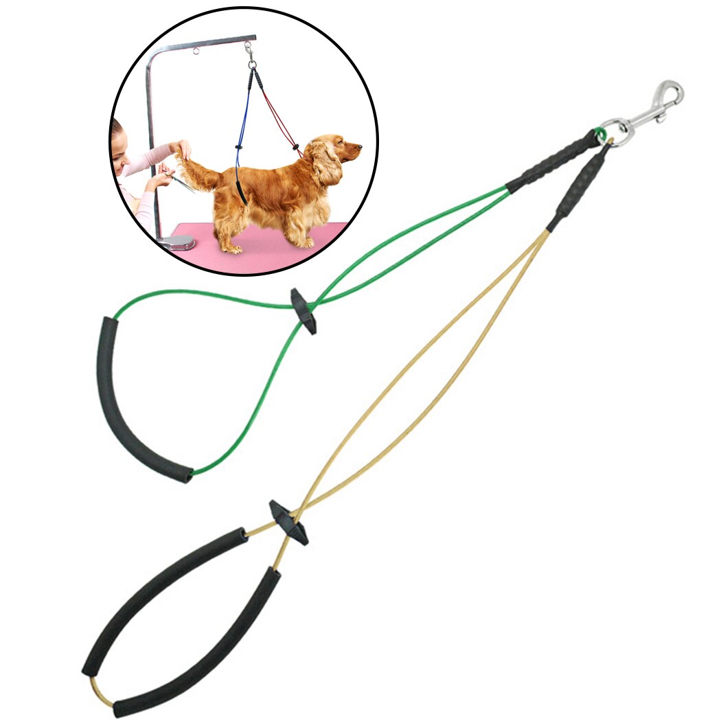 Bijtvaste stalen draad huisdier heuphouder hondentrimmer lus armbevestiging voor kleine grote honden zachte rubberen gevoerde lijn: S