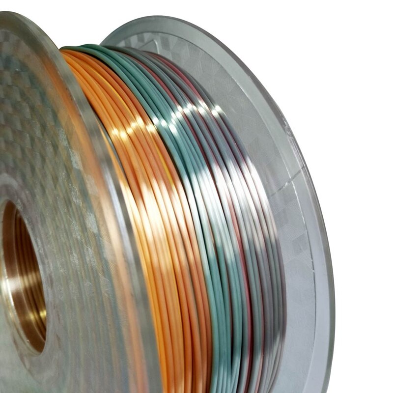 Filament pour imprimante 3d, couleur arc-en-ciel, 1.75mm, 1kg, 500g, matériaux d&#39;impression de lustre soyeux, comme le matériel d&#39;impression multicolore Ramdon