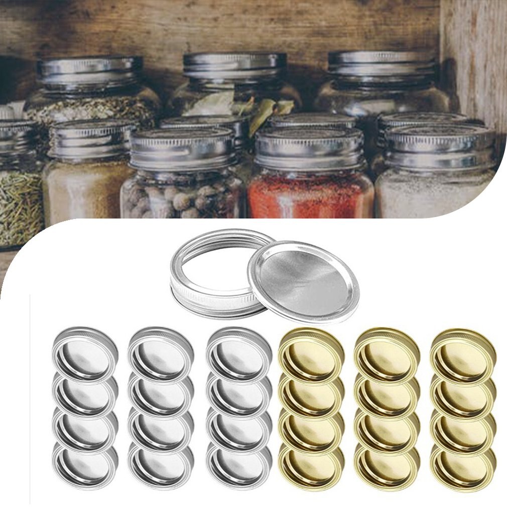 Mason Jar Lids Mason Bottle Caps Split Cover Tinplate Mason Jar Canning Lids Wide Mouth Canning Lids