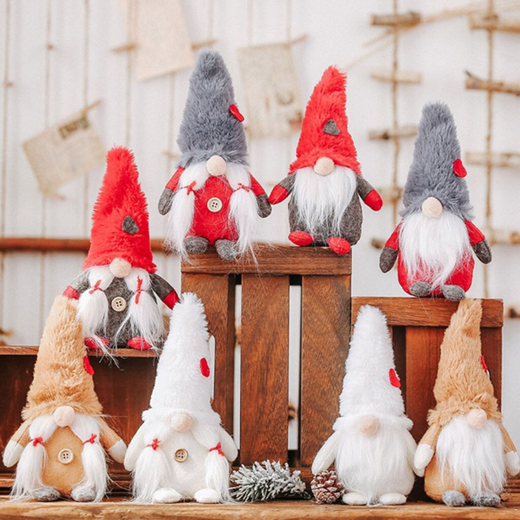 Gnomi Di Natale In Peluche Fatti A Mano - Decorazione Tavolo, Casa, Atmosfera Festiva