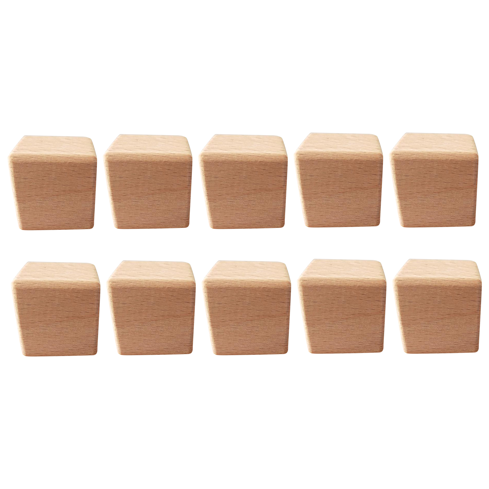 10 Stuks Natuurlijke Hout Kubus Blokken Vierkante Ambachten Houten Vormen Unfinished Houten Kubussen Voor Hobby Model Maken Craft: 4CM