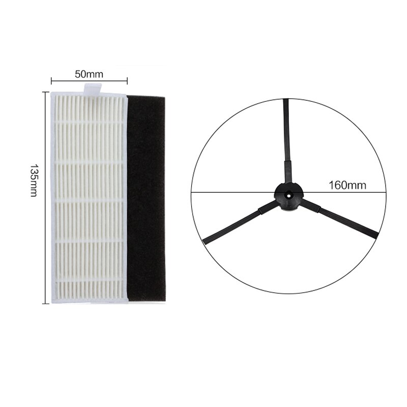 HEPA-Filter Seitenbürste Ersatz Für I-life A4 A4s Produktbild-Vorschau 7