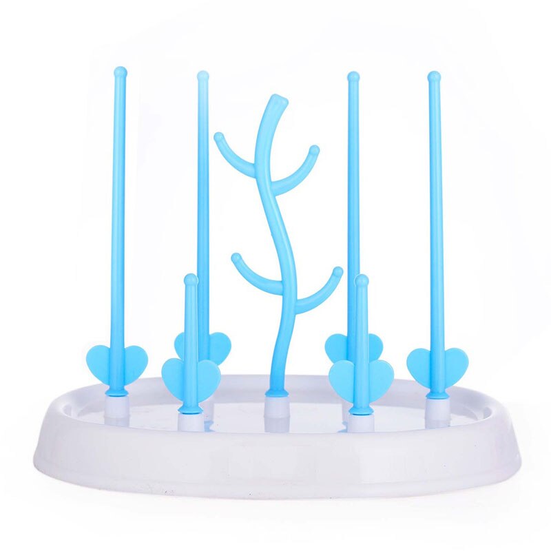 Bottle Dry Rack Baby Bottle Drain Drying Racks Blue Tree Shape Baby Milk Bottles Cleaning Dryer Drainer Storage Drying Rack: Default Title