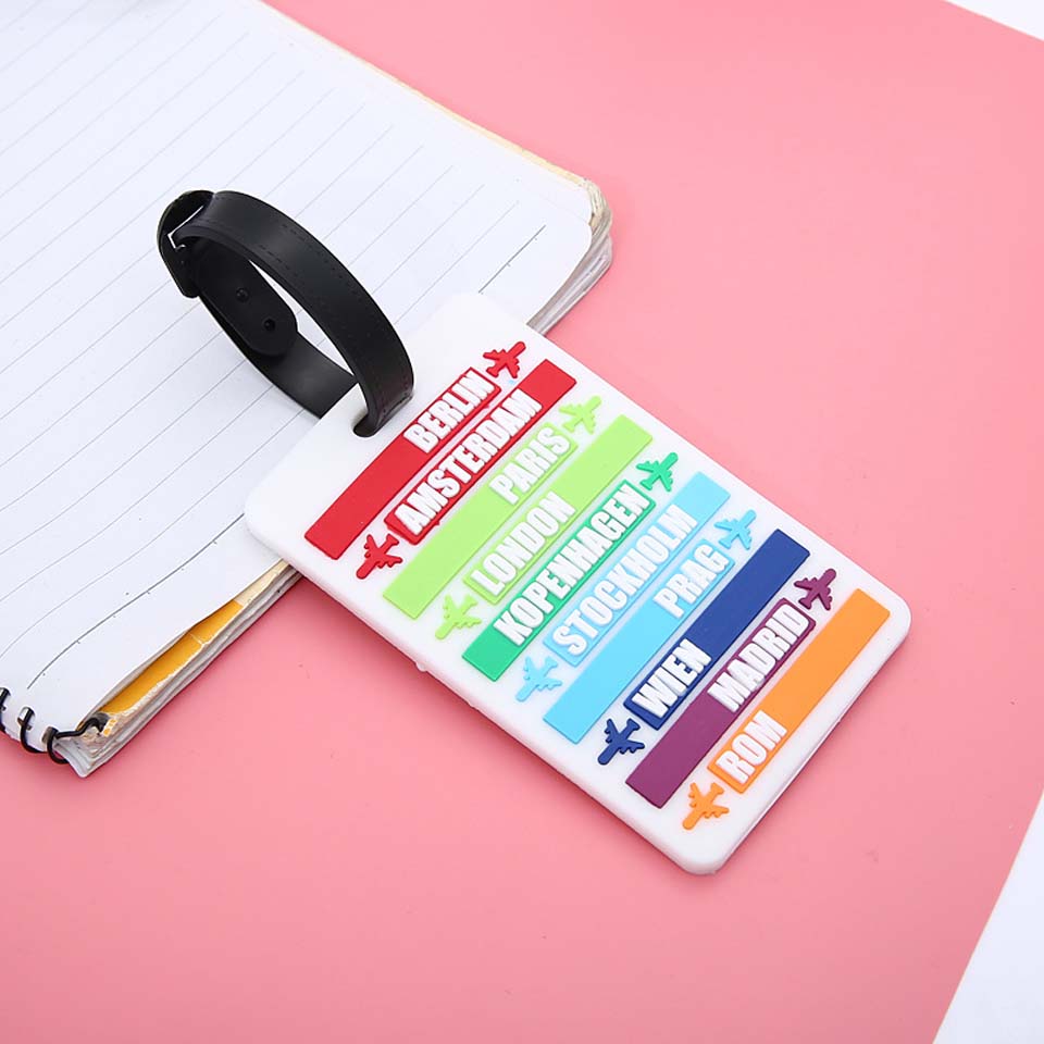 Mcnee Suitcase Luggage Portable Tags Identifier Label ID Address Holder Protection Cover Luggage Tag Travel Accessories: 1