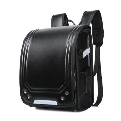 Marca japonesa randoseru crianças mochila para crianças sacos do plutônio águia sólida a4 infantil adolescente saco de escola ortopédica 2022: black