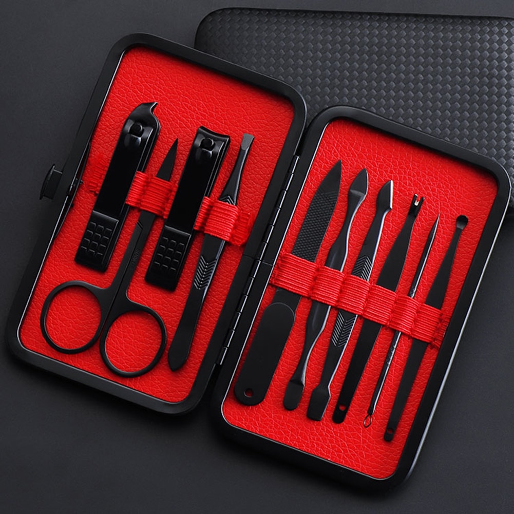 10 stks/set Manicure Nagelknipper Pedicure Set Draagbare Reizen Hygiëne Kit Rvs Cutter Tool Set