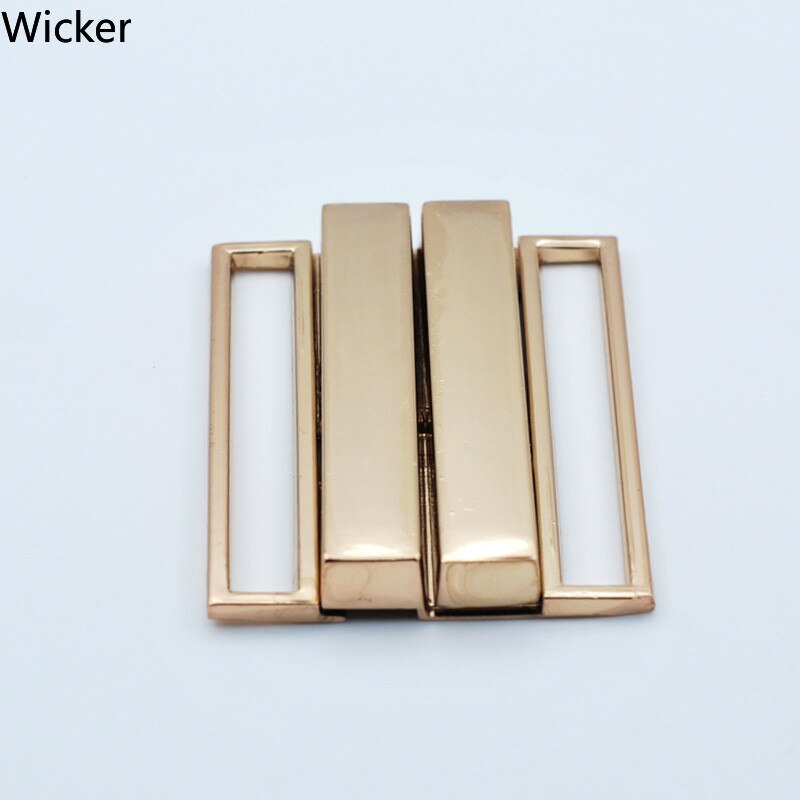 Hebillas de cinturón de Metal combinadas para mujer, hebillas rectangulares de 40/50 MM, abrigo de plumón, broche de trabajo de cuero, 2 uds.